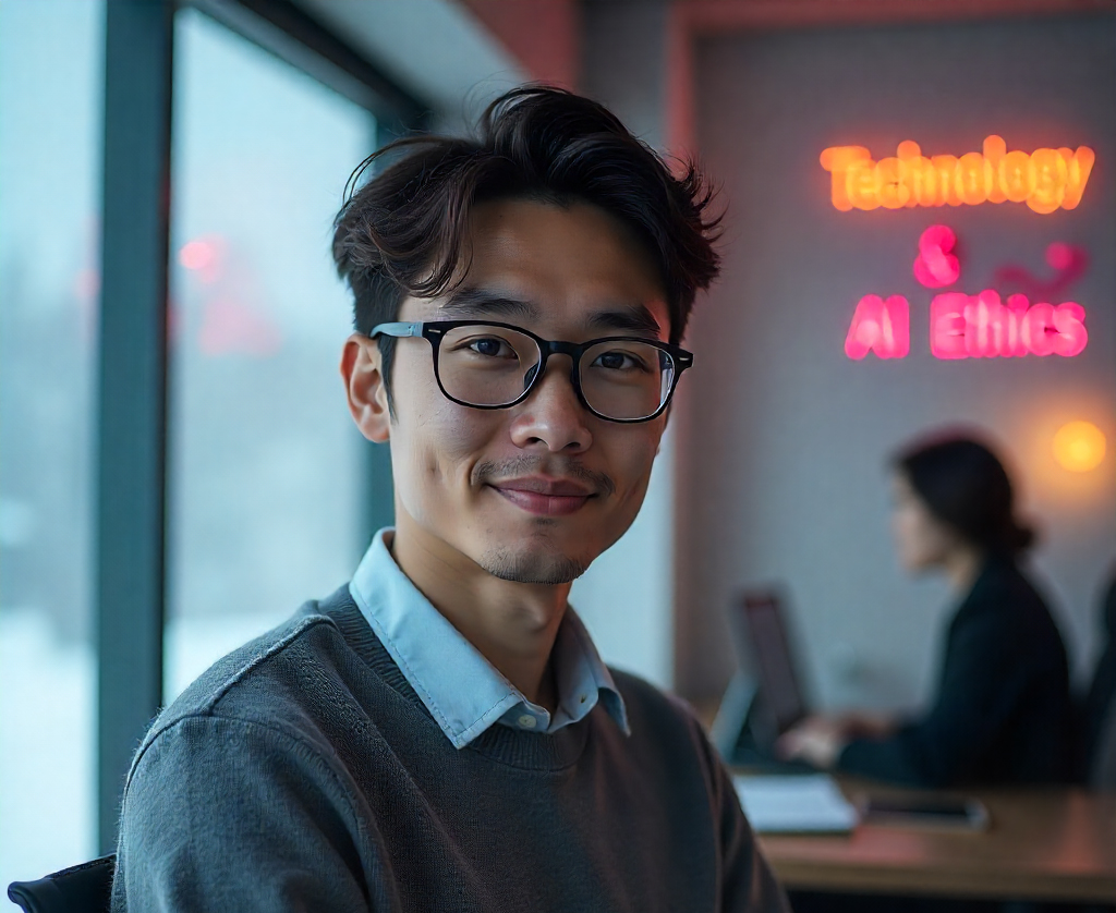 Author bio with tag bubbles and featured article highlight